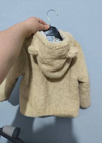 Bej Erkek Çocuk Düğmeli Kaban - Görsel 2