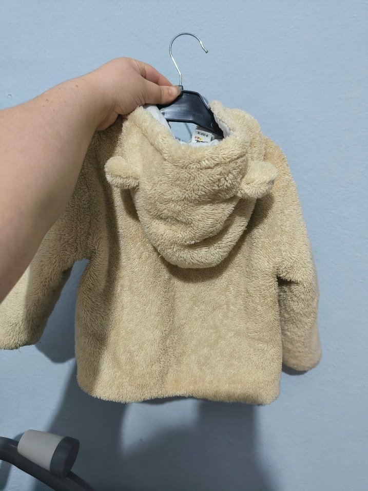 Bej Erkek Çocuk Düğmeli Kaban - Görsel 2