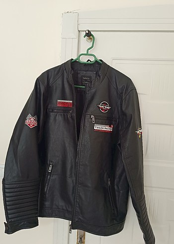 Siyah Deri MOTORCU BİKER CEKET - Görsel 3