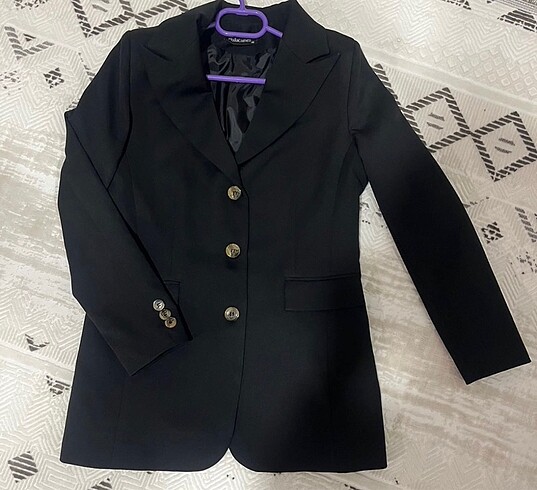 Diğer KADIN SİYAH VATKALI BLAZER CEKET