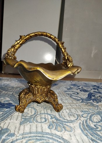 Parlak Altın Renkli Dekoratif Sepet - Görsel 3