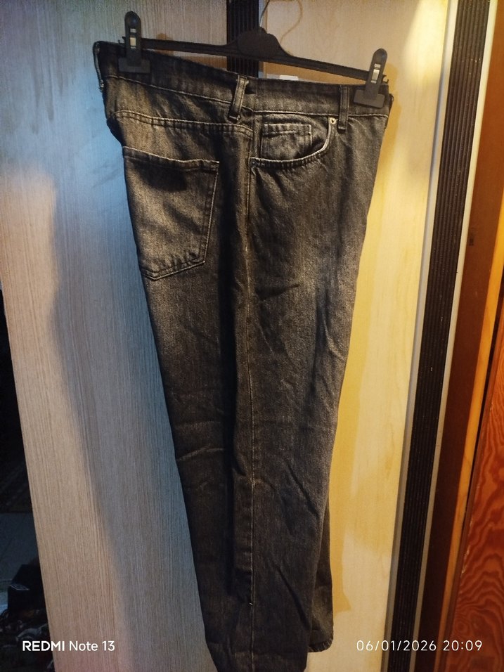 Gri Kadın Denim Bol Kesim Pantolon - Görsel 3