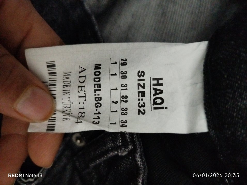 Gri Kadın Denim Bol Kesim Pantolon - Görsel 4