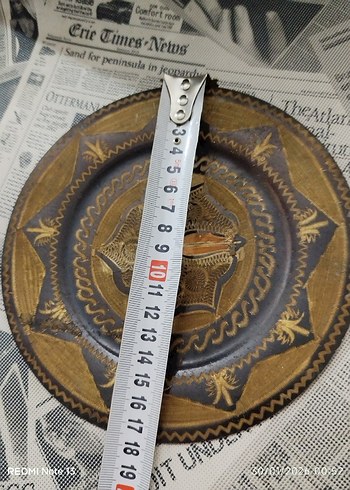 Koyu Kahverengi metal Dekoratif Tabaklar - Görsel 6