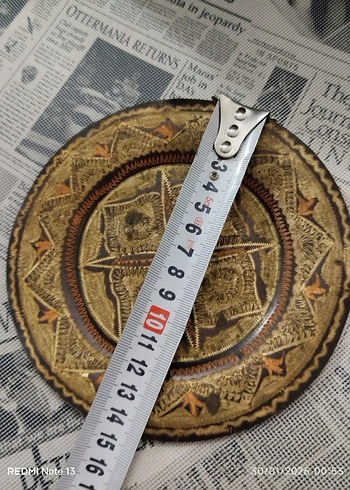 Koyu Kahverengi metal Dekoratif Tabaklar - Görsel 7