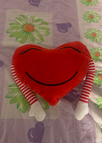 Renkli Kırmızı Kalp Peluş Oyuncak - Görsel 2