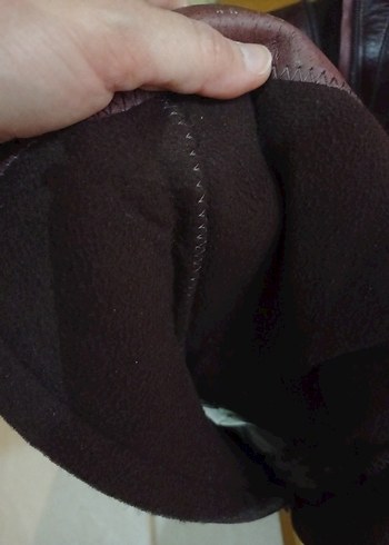 Kahverengi hakiki Deri Tokalı Kadın Çizme - Görsel 5