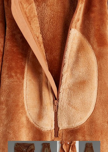 Kahverengi Kürklü çocuk Tulumu - Görsel 3