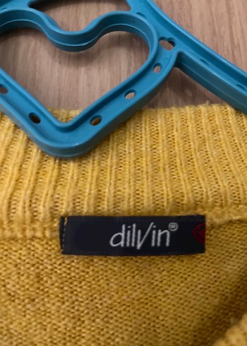 Sarı Oversize Kadın Triko Sweatshirt - Görsel 3