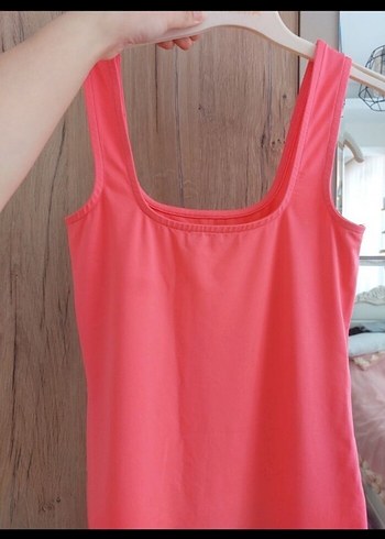 Midi Boy Pembe V Yaka Kolsuz Elbise - Görsel 2