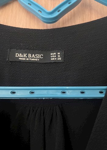 Drapeli V Yaka Siyah Hamile Bluzu - Görsel 3