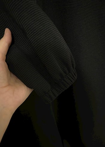 Fermuarlı Siyah Kadın Uzun Boy Palto - Görsel 3