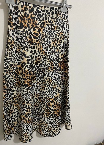 Leopar Desenli Uzun Kadın Etek - Görsel 3