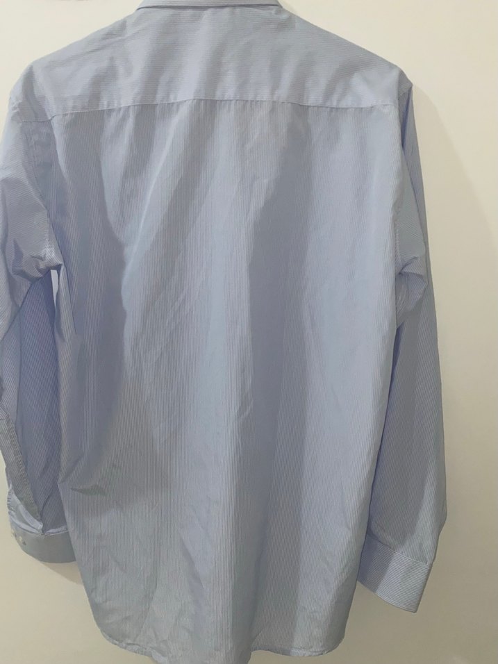 Mavi Uzun Kollu Erkek Gömlek - Görsel 3