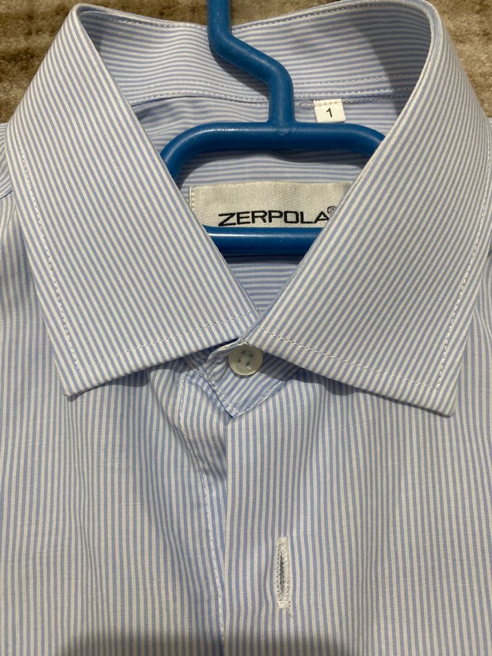 Mavi Uzun Kollu Erkek Gömlek - Görsel 5