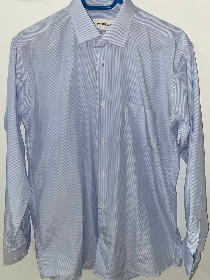 Mavi Uzun Kollu Erkek Gömlek - Görsel 2