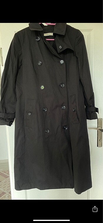 Kadın Siyah Trençkot - Görsel 3