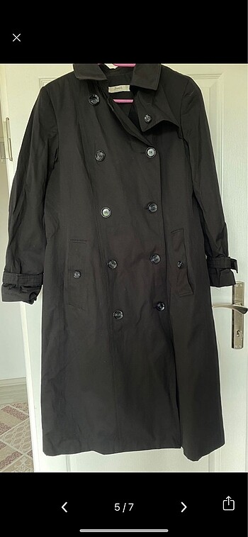 Kadın Siyah Trençkot - Görsel 5