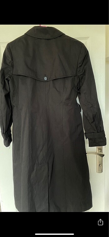 Kadın Siyah Trençkot - Görsel 6