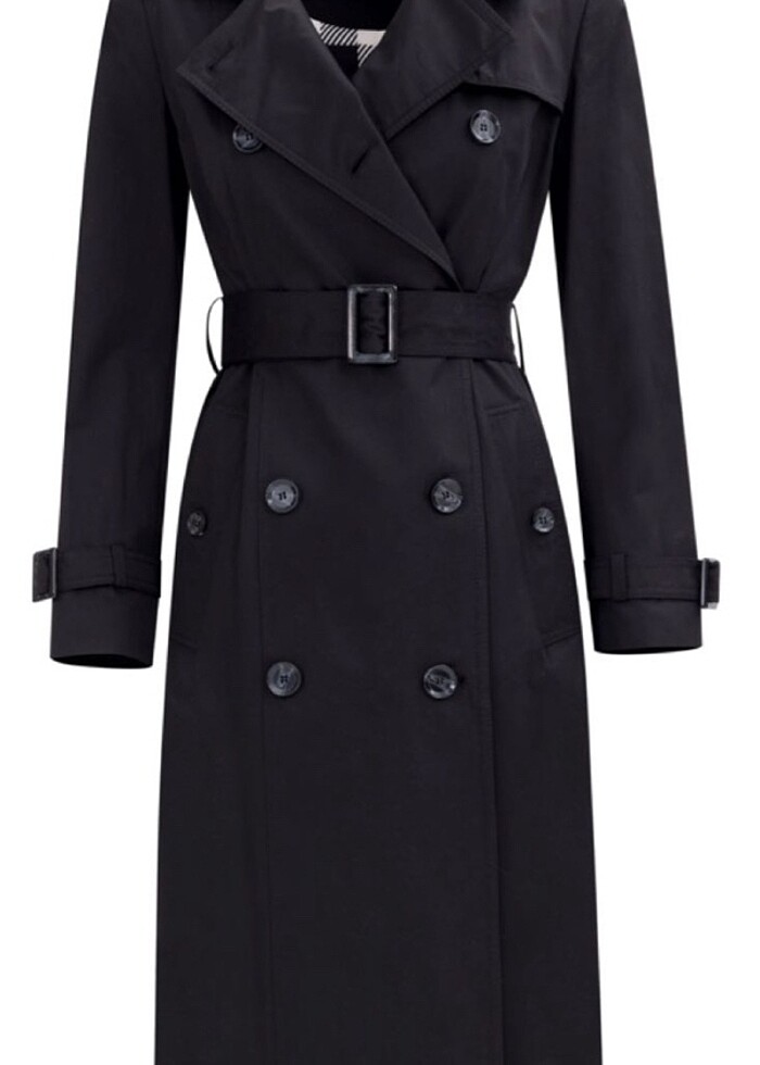 Kadın Siyah Trençkot - Görsel 2