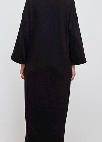 Siyah Uzun Kollu Salaş Kadın Elbise - Görsel 3