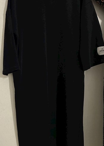 Siyah Uzun Kollu Salaş Kadın Elbise - Görsel 4