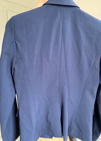 Mango Lacivert Düğmeli Kadın Blazer Ceket - Görsel 3