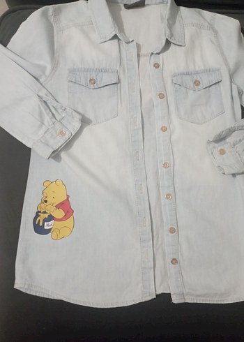 Winnie The Pooh Jean Gömlek - Görsel 2