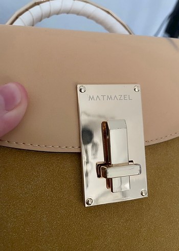 Matmazel Bej Süet Tokalı Kadın Çanta - Görsel 2