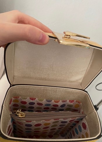 Matmazel Bej Süet Tokalı Kadın Çanta - Görsel 5