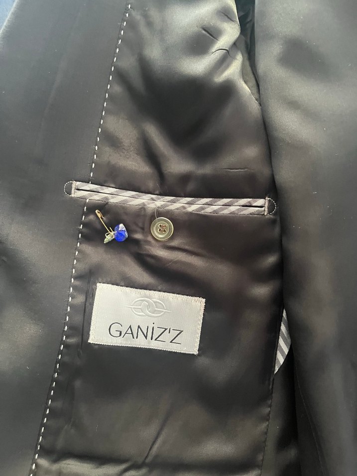 Siyah Düğmeli Erkek Takım Elbise - Görsel 3