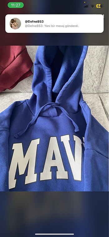m Beden Mavi sweatshirt
