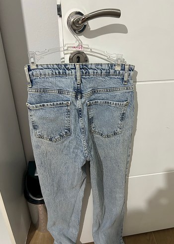 34 Beden mavi Renk Düz Mavi Midi Boy Kadın Jean