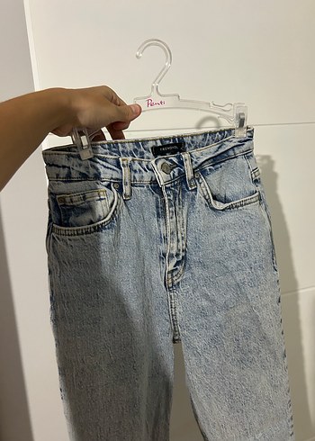 Trendyol & Milla Düz Mavi Midi Boy Kadın Jean