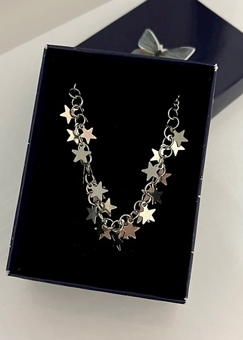 Accessorize Yıldızlı Zincir Detaylı Altın Renk Kolye