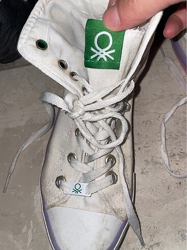 38,5 Beden beyaz Renk Benetton converse