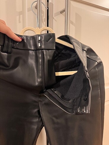 Zara Zara İspanyol paça deri pantolon