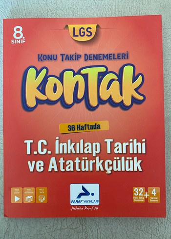 Paraf Yayınları 8. Sınıf LGS T.C. İnkılap Tarihi 36lı Denemeleri