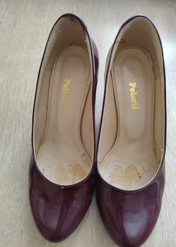 Bordo Rugan Kadın Ofis Stiletto - Görsel 2