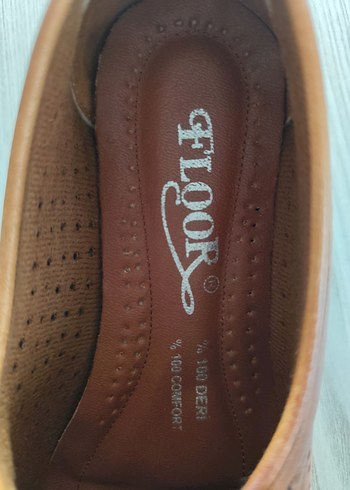 Kahverengi Deri Dolgu Topuklu Kadın Ayakkabı - Görsel 3