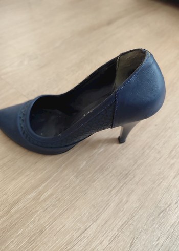 Mavi Parlak Dolgu Topuklu Kadın Stiletto - Görsel 2