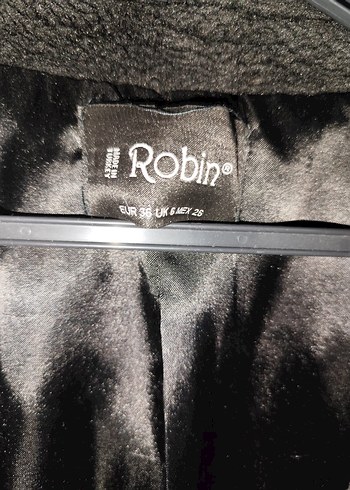 Siyah Peluş Uzun Kollu Midi Kadın Kaban - Görsel 3