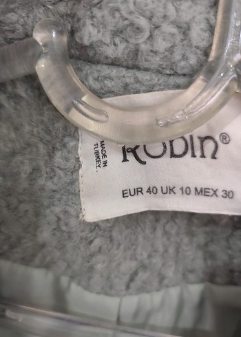 Gri Düğmeli Midi Kadın Kaban - Görsel 3