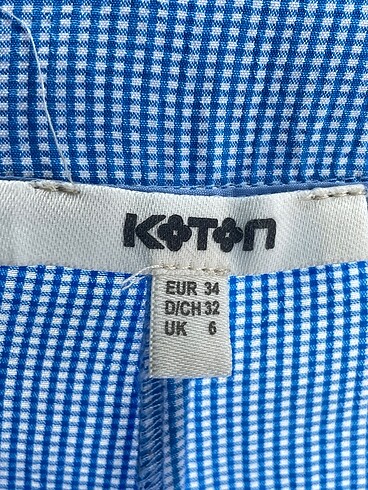 34 Beden mavi Renk Koton Mini Şort %70 İndirimli.