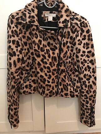 Leopar desenli ceket