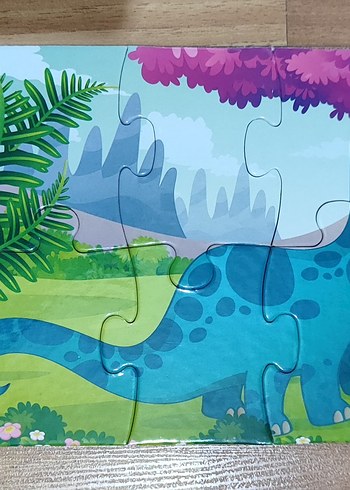 Sevimli Dinozorlar Mini 4 Parça Puzzle - Görsel 3