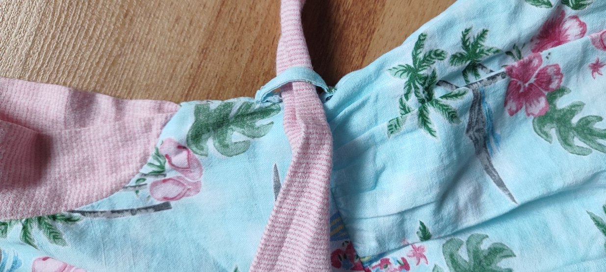 Panço Kız Çocuk Mavi Çiçekli Bohem Elbise - Görsel 5