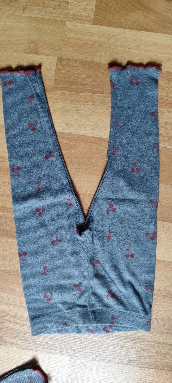 Çiçek Desenli Gri uzu. kollu fitilli takim - Görsel 3