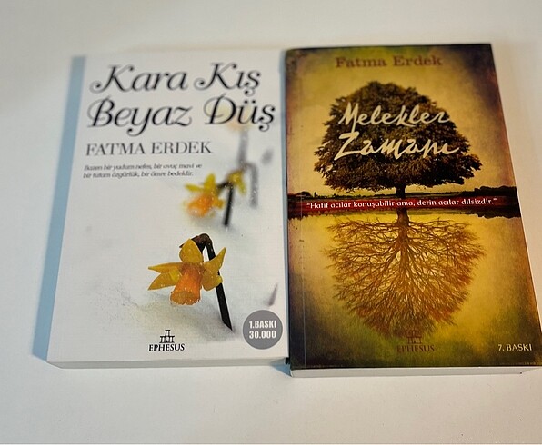 Fatma Erdek 2 adet orijinal kitap ???? Kara kış beyaz düş-melek
