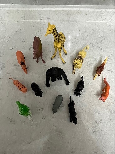 Beden 13 adet sert plastik hayvanlar TOPLU SATIŞ